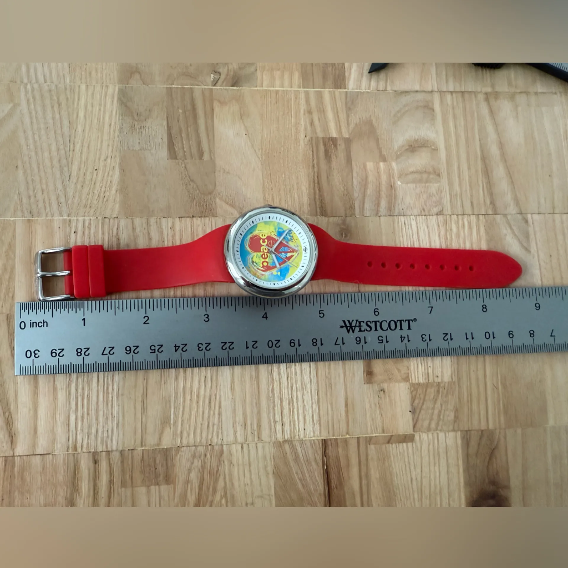 Fruitz by Philip Stein Rare Edition Watch Peace Love Natural Frequency Tech Red - Image 13