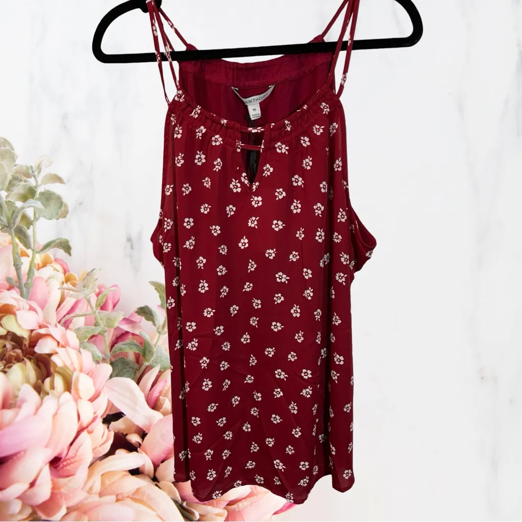 41 Hawthorne Red White Floral Blouse Rayon Blend Sz XXL NWT - Image 9