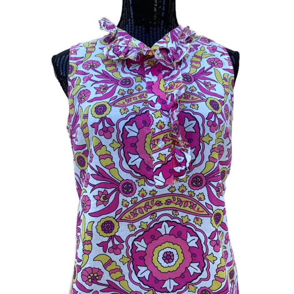 Printed Ruffle Tank Top - Image 3