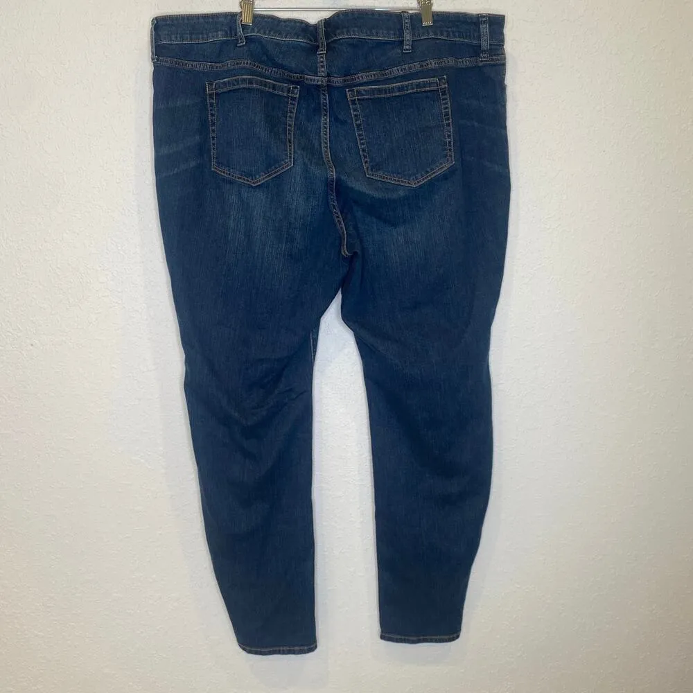 Torrid Dark Blue Wash Slim Boot Denim Jeans EUC Sz 24R Cotton Plus Size Cotton - Image 5