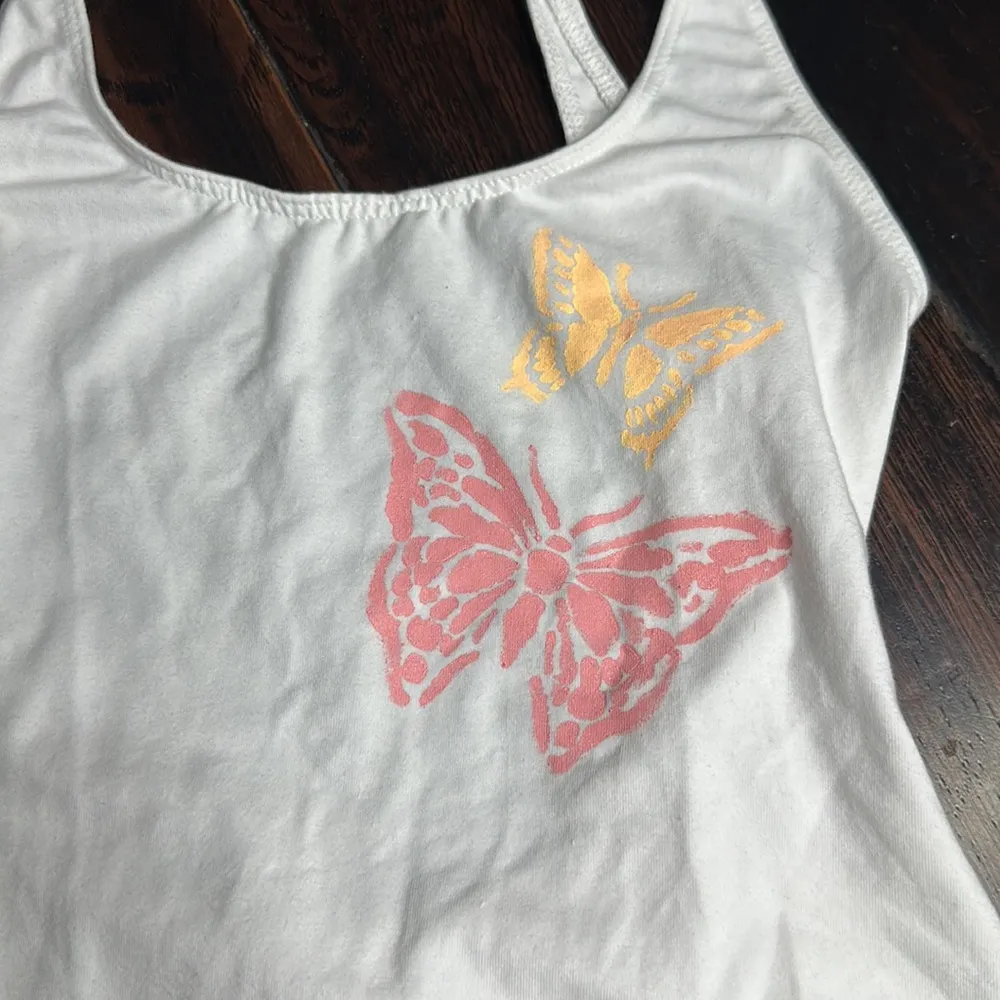 Bodysuit low-cut back hand painted butterfly design summer beach one piece - Image 2