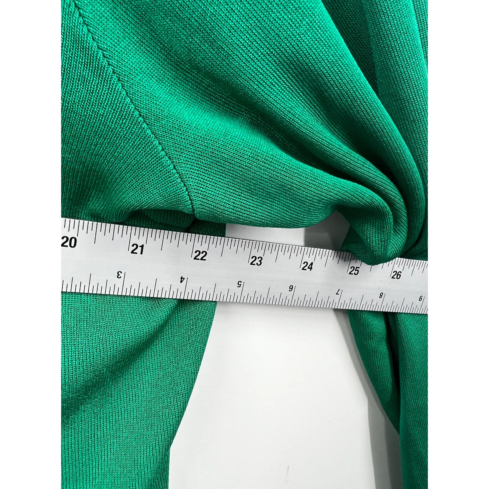 Exclusively Misook Green Black Acrylic Knit Open Front Cardigan Sweater Size L - Image 6