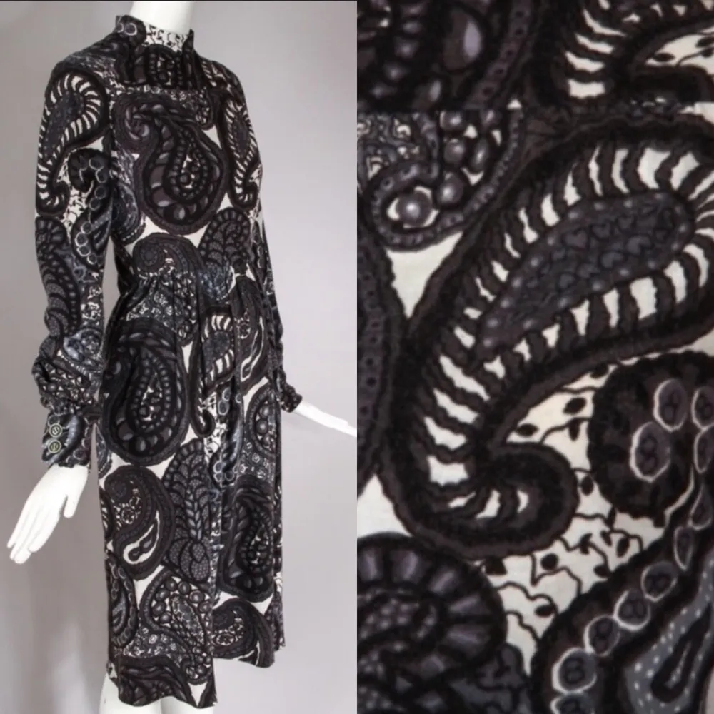 Donald Brooks dark paisley print long - Image 3