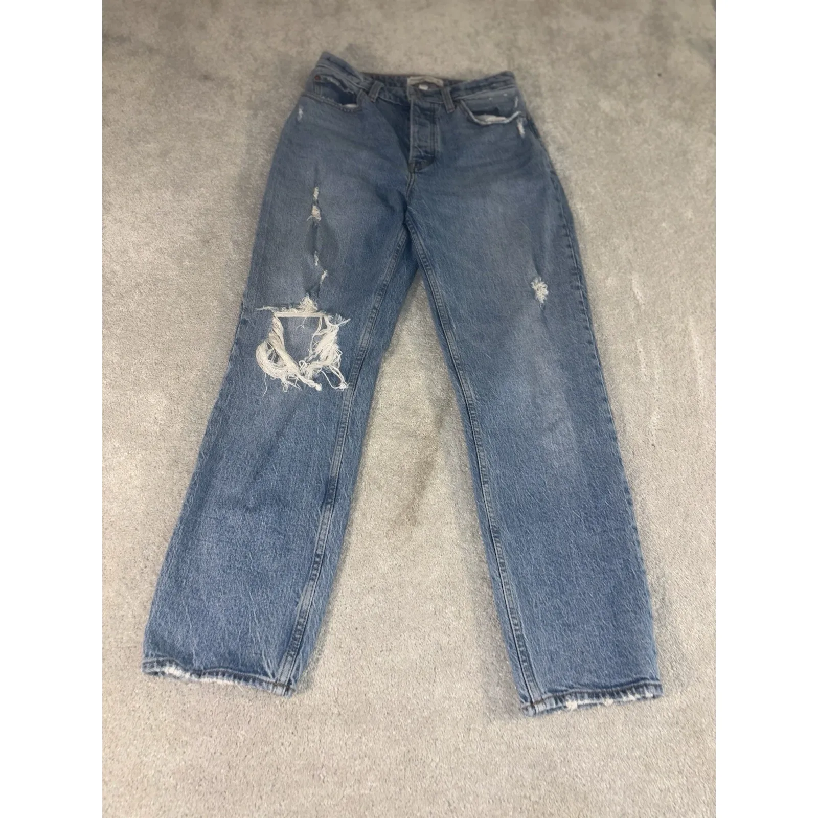 Abercrombie & Fitch 27/4s The‎ Dad High Rise Jeans Blue Curve Love - Image 2