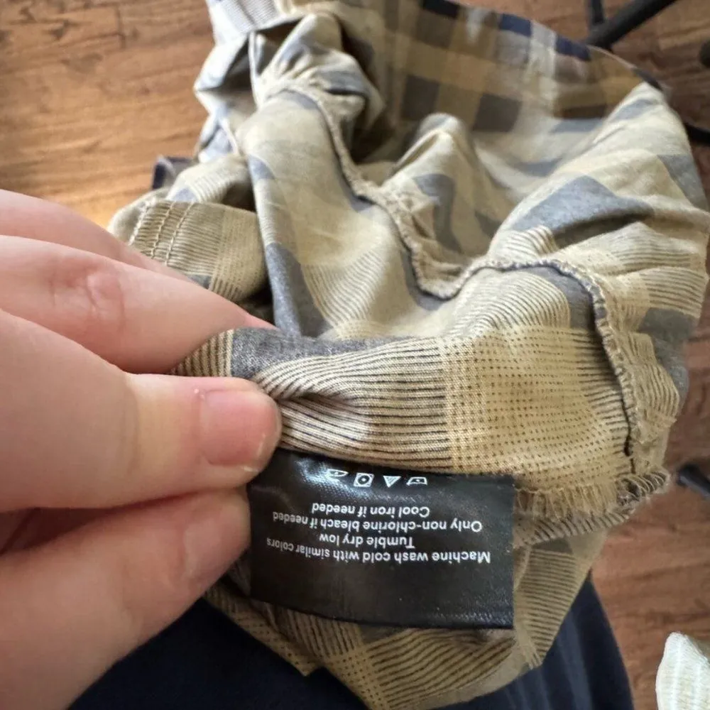 Summersalt Gingham Tiered Midi Dress Prairie Long Sleeve S Cottagecore Cotton - Image 5