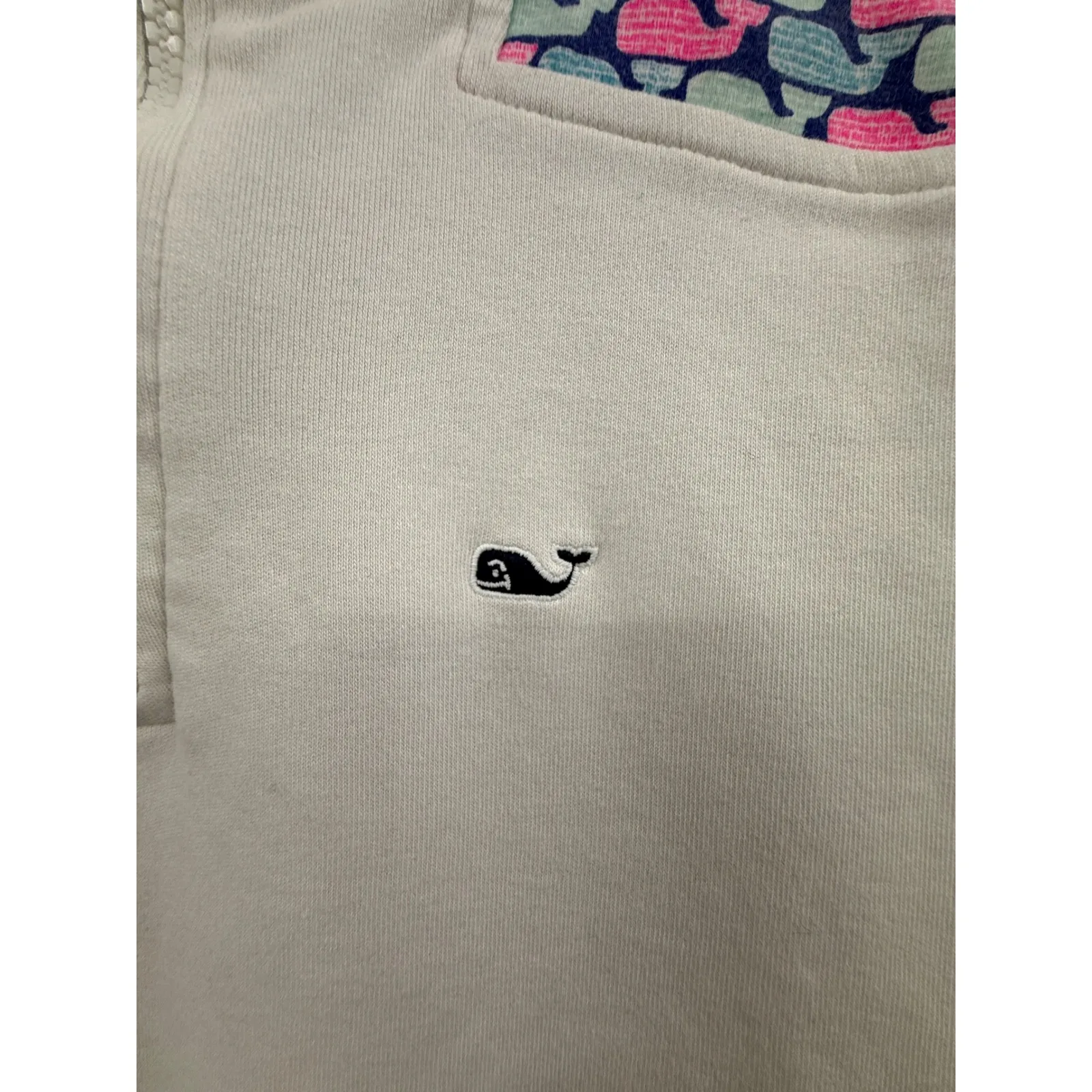 Vineyard Vines White Whale Logo Quarter Zip Pullover Sweatshirt Women's Size S - Image 2