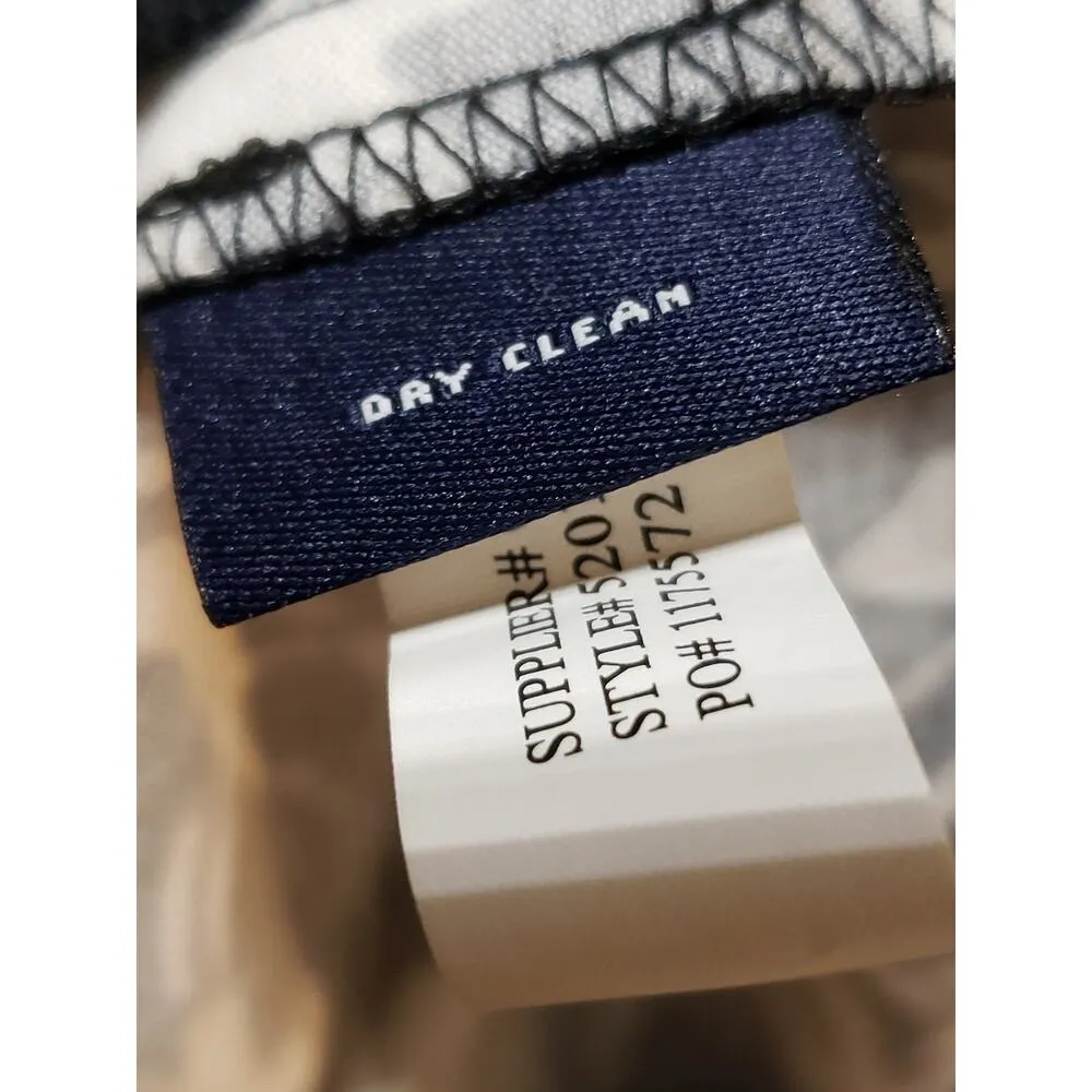 American Living Dress Womens 8 Black White Floral Fit Flare Sleeveless Party - Image 9