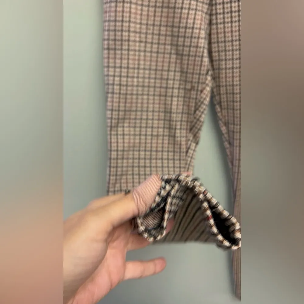 ONE Plaid Pants Brown Size M - Image 3