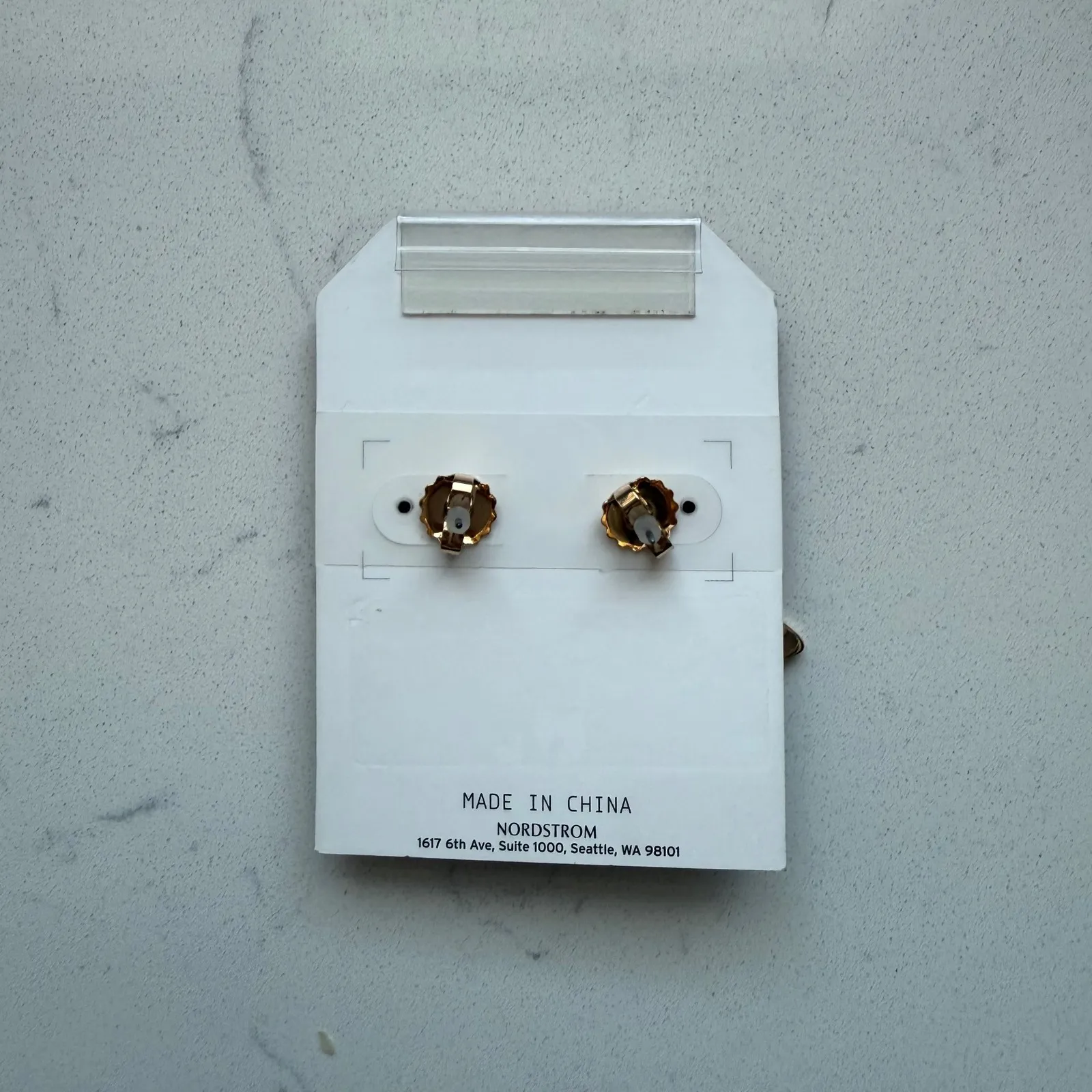 Nordstrom Leith Football Sparkle Bow‎ Drop Earrings - Brown/Gold Tone - NWT - Image 5