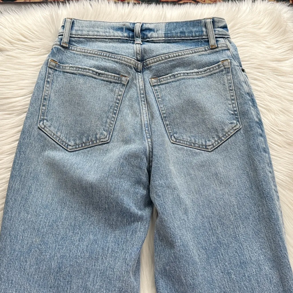 Abercrombie The 90’s Straight Ultra High Rise Blow Out Knee Jeans - Image 8