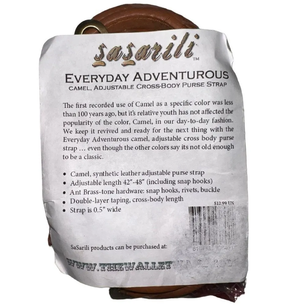 New tan faux leather replacement bag strap - Image 2