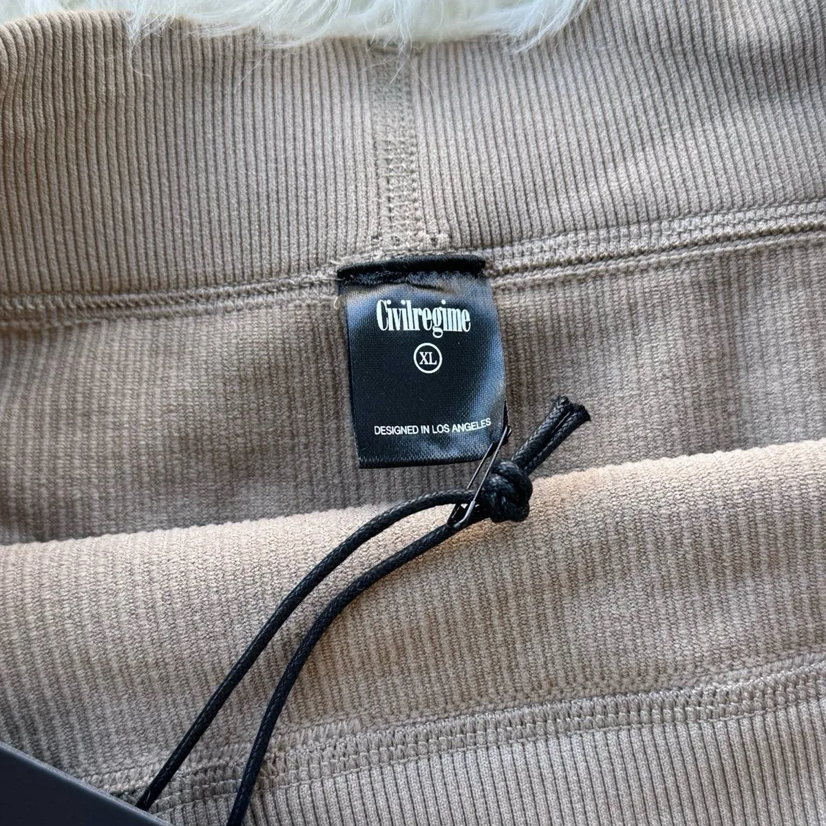 Civil Regime x No Tomorrow Ribbed Shorts Tan Size XL - Image 8