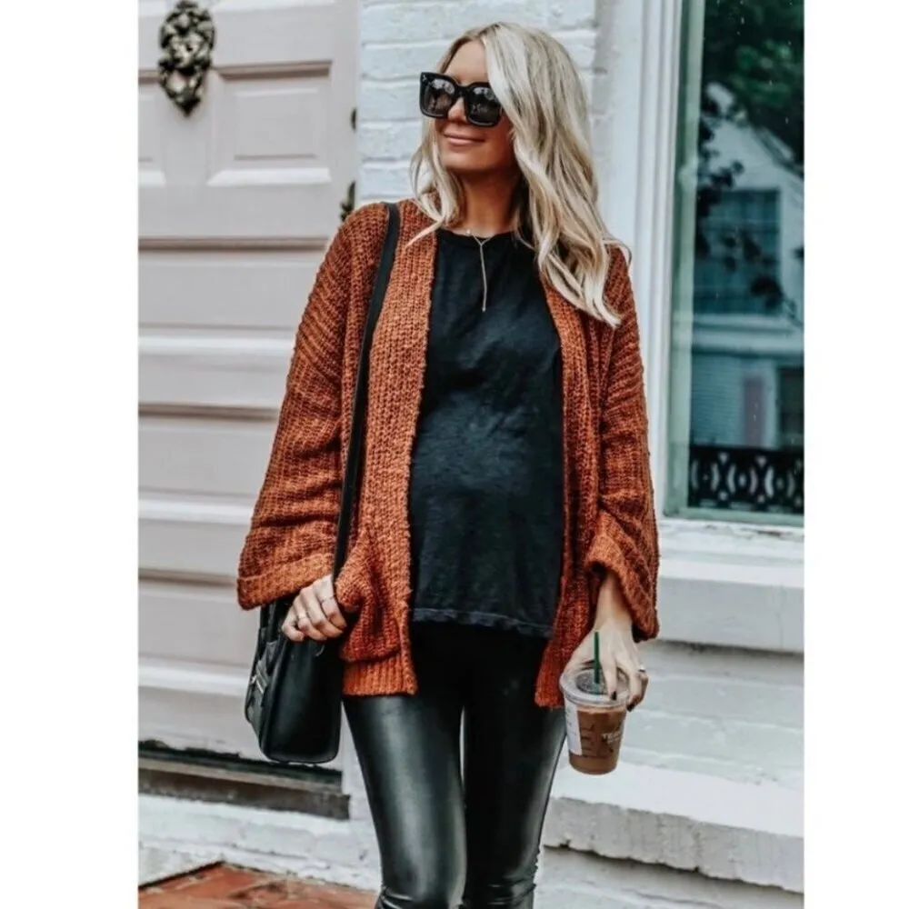 Spanx Mama‎ Faux Leather Pregnancy Over The Belly Maternity Leggings in Black XS - Image 14