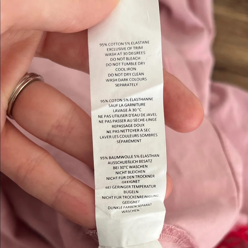 NWT Nasty Gal Soft Pink Cotton Blend Pajamas Set w/ Faux Feathers - Size 14 - Image 15