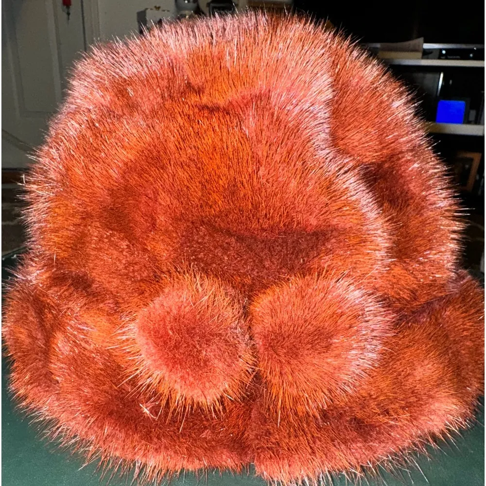 Winter fuzzy warm hat Brown - Image 3