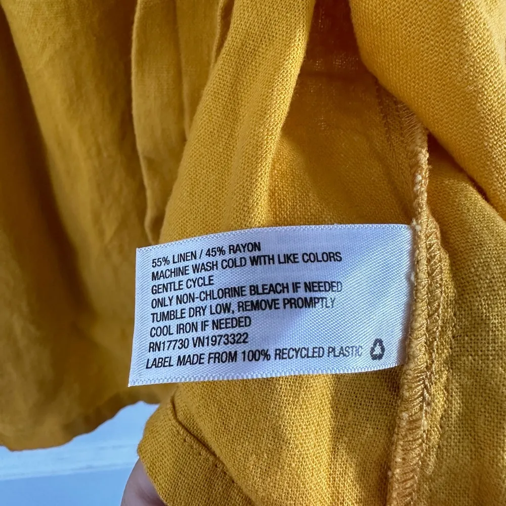 Wild Fable Yellow Linen Dress - Image 5