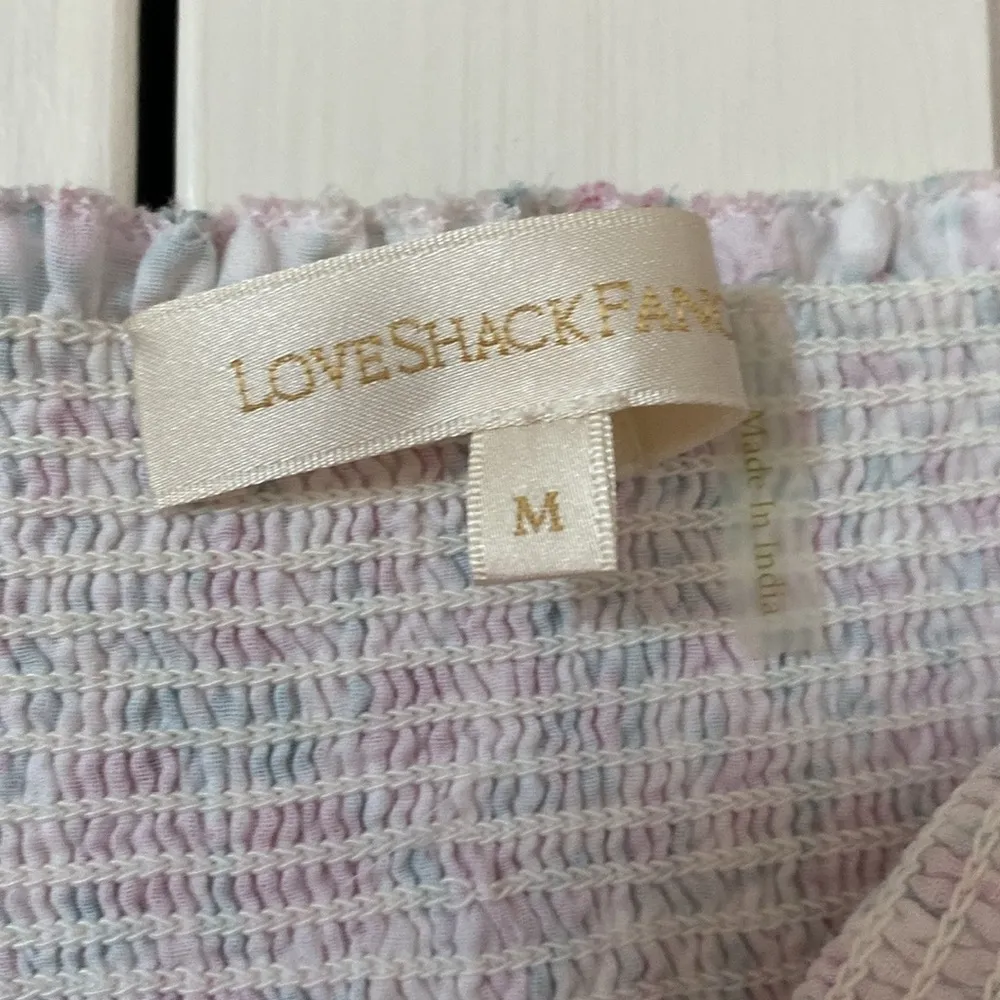 LoveShackFancy Caressa Floral Print Tiered Ruffle Maxi‎ Dress Candy Heart Size M - Image 10