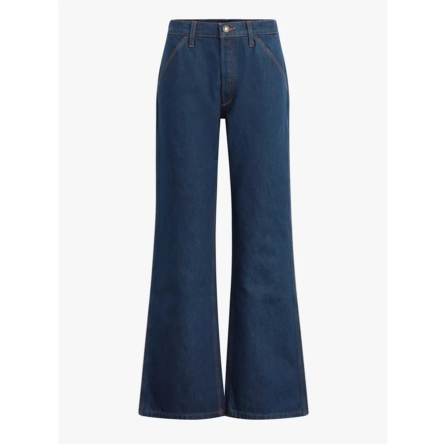 NEW Favorite Daughter THE OLYMPIA LOW RISE FLARE Jeans Manchester Blue Size 27 - Image 4