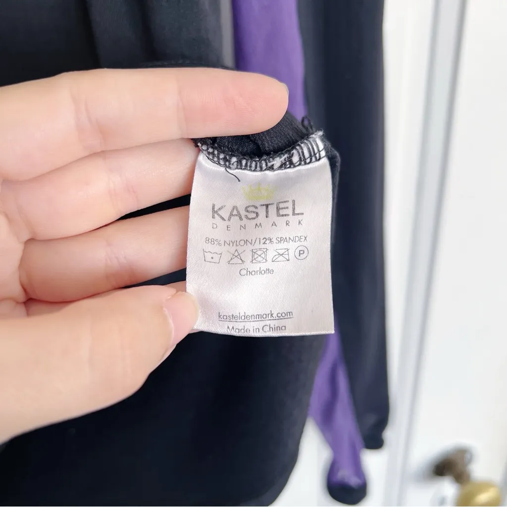 KASTEL Denmark • Charlotte 1/4 zip sun shirt black purple mesh horseback riding - Image 5