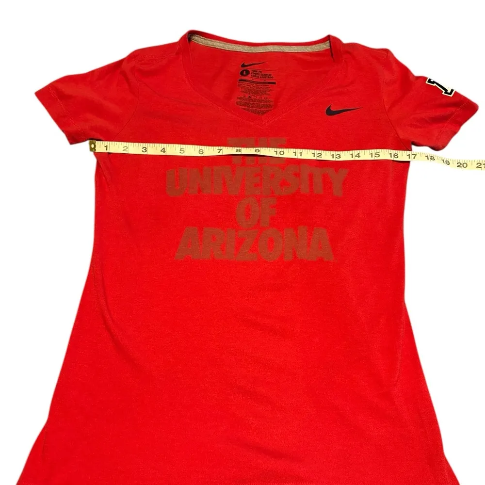 Nike The University Of Arizona Slim Fit Red V NeckShort Sleeve Tee L - Image 5