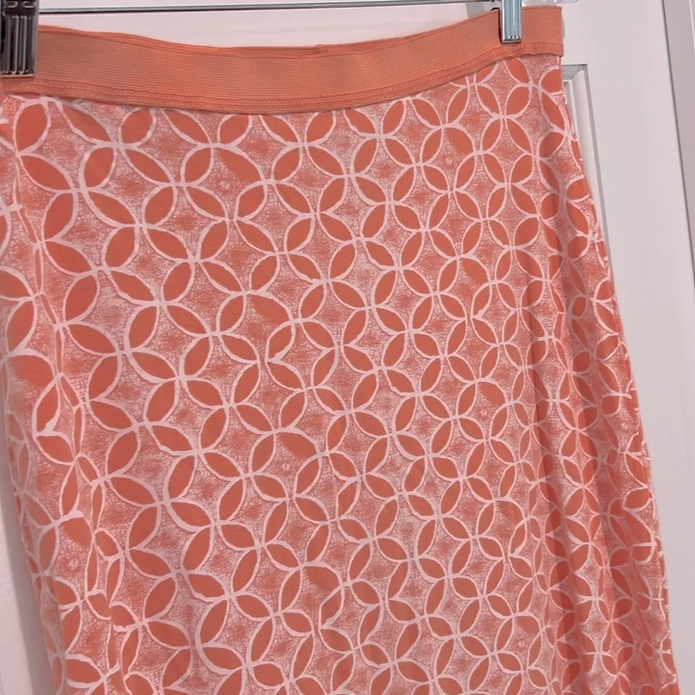 Fresh Produce Maxi Skirt Small Long Casual Cotton Geometric Circle Print Orange - Image 4