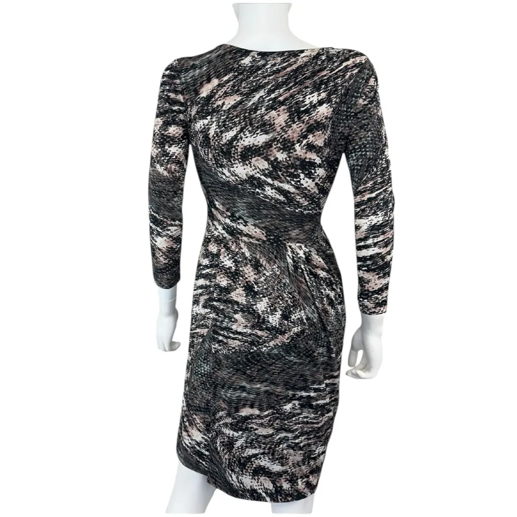 BCBGMAXAZRIA Gray Dusk KIMBER Wrap Dress Size S - Image 3