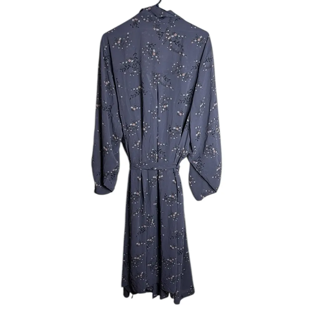 Torrid Gray Floral Georgette Chiffon Trench Jacket NWT Size 6 - Image 3