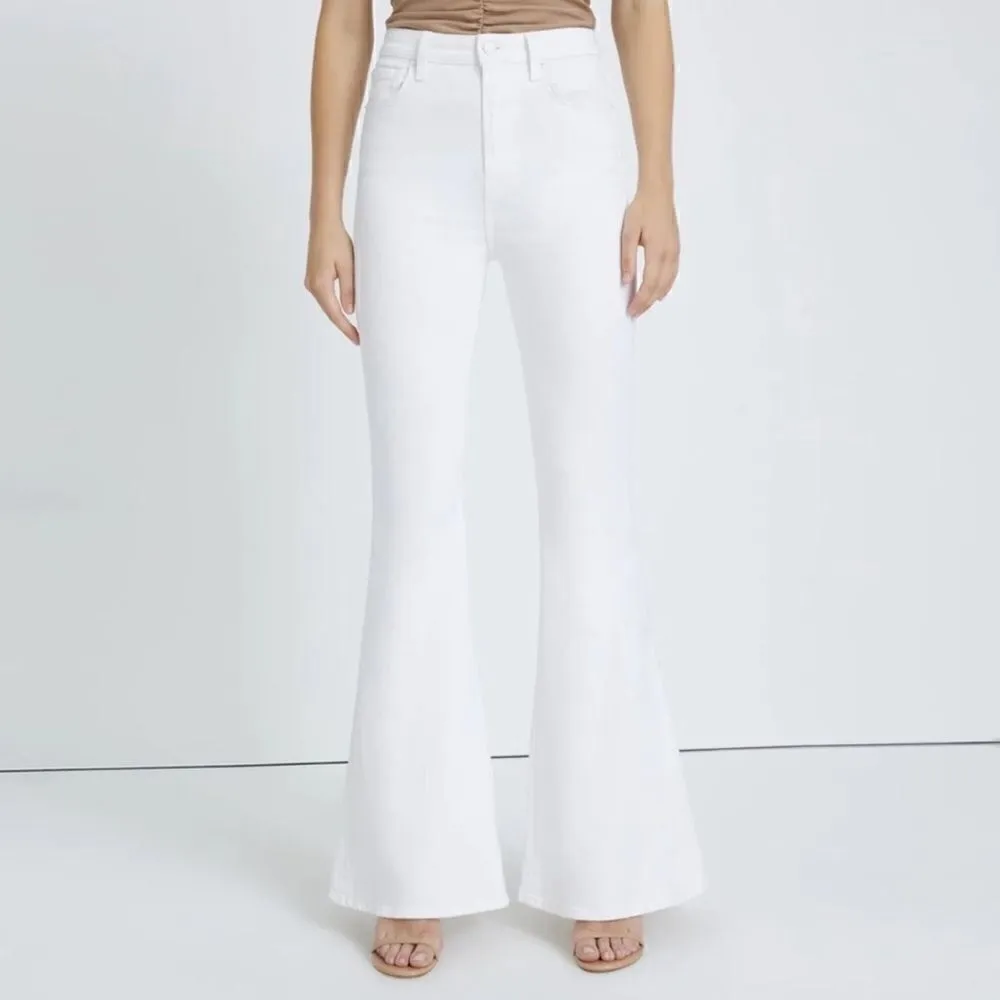 NWT 7 For All Mankind Mega Flare Jeans in Clean White Sz 30 - Image 6
