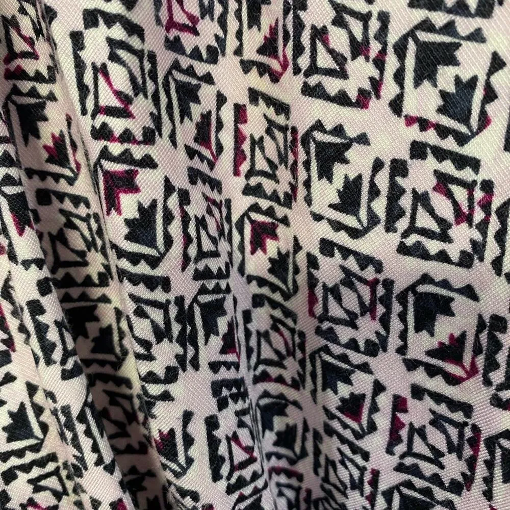 Hugo Boss NWT Exandria Geometric Print Wrap Front Dress Size S 3/4 Sleeve (b24) - Image 4