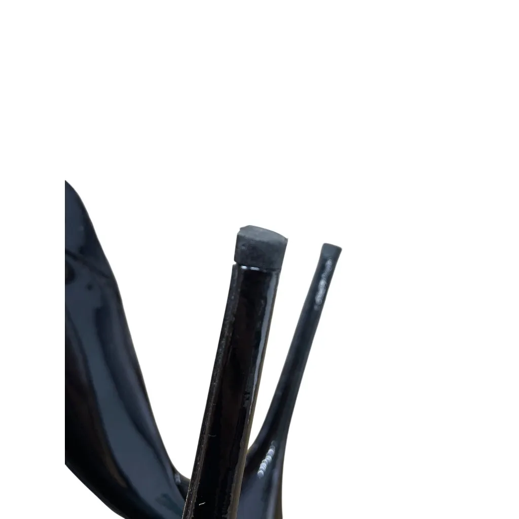Jimmy Choo womans Black Patent Leather Stiletto 5.5" Heels Size 41/10.5 SKU 9707 - Image 6