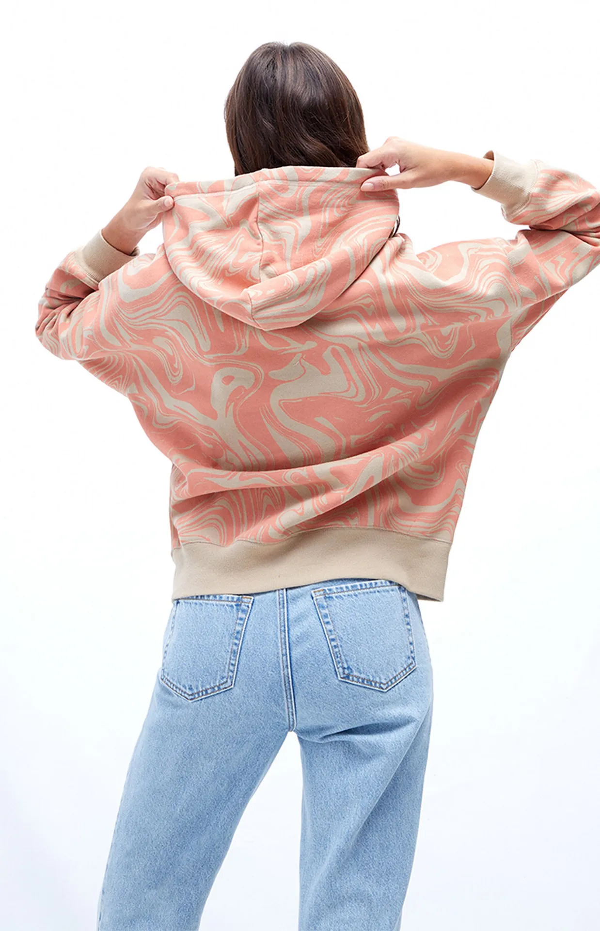 Marble Print Hoodie - Image 4