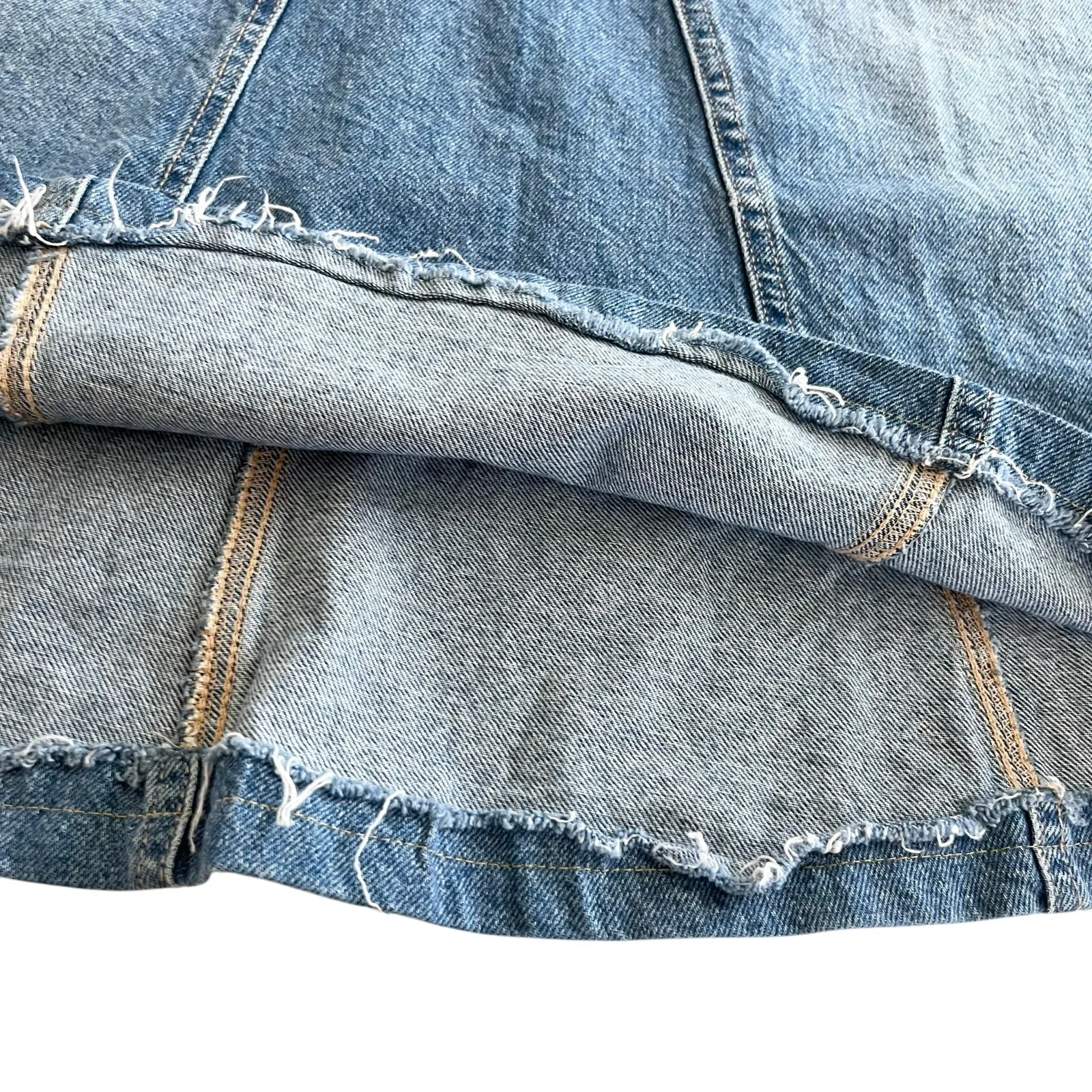 Zara Blue Denim A-Line Jean Midi Skirt Women’s Size Small - Image 8