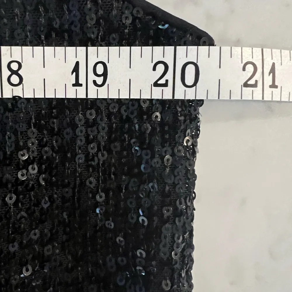 New Calvin Klein Womens Black  Sequin Sleeveless Blouse Top Large Shirt - Image 4