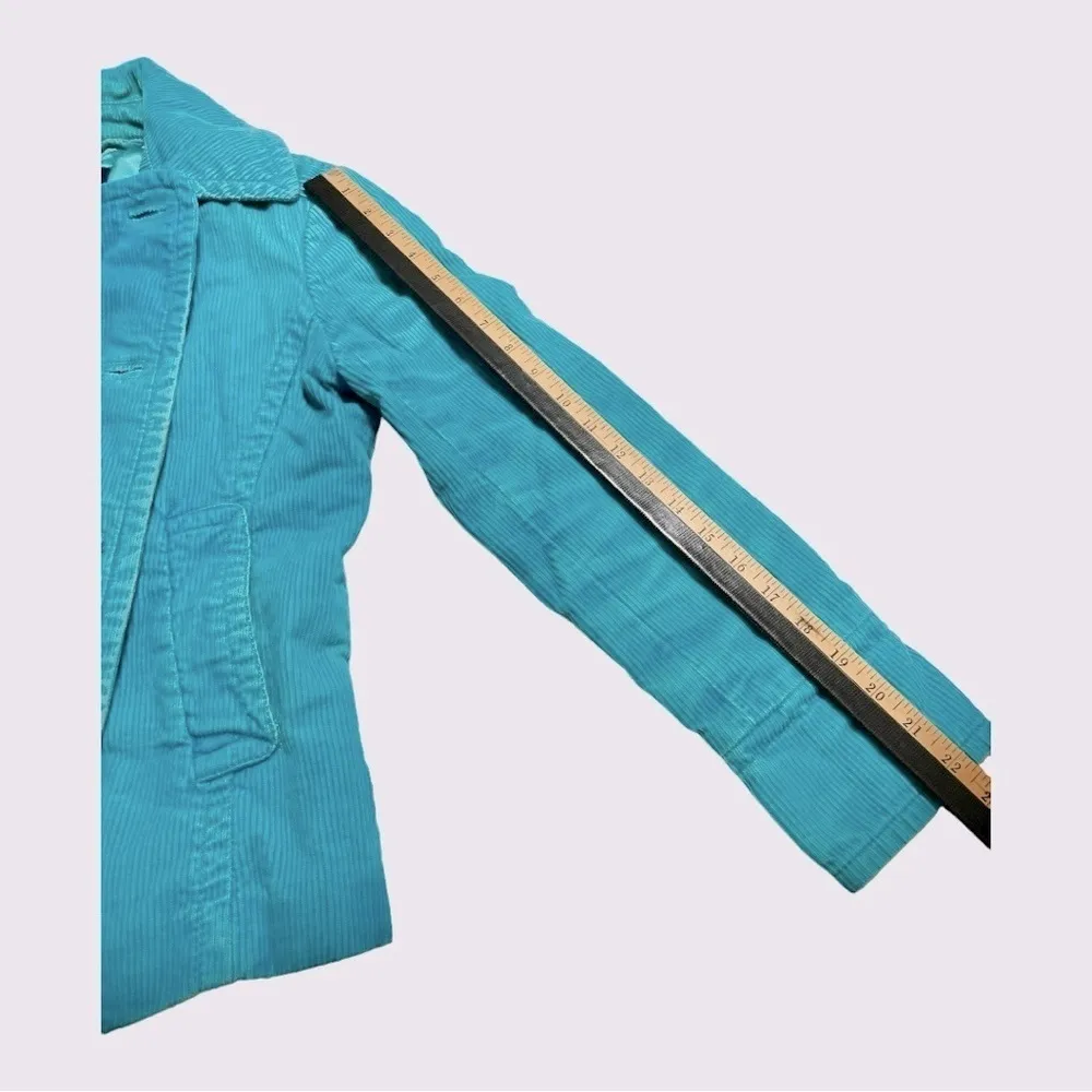 GAP Womens S Pea Coat Jacket Corduroy Turquoise
Aqua Teal Bright Peacoat
Retro S - Image 10