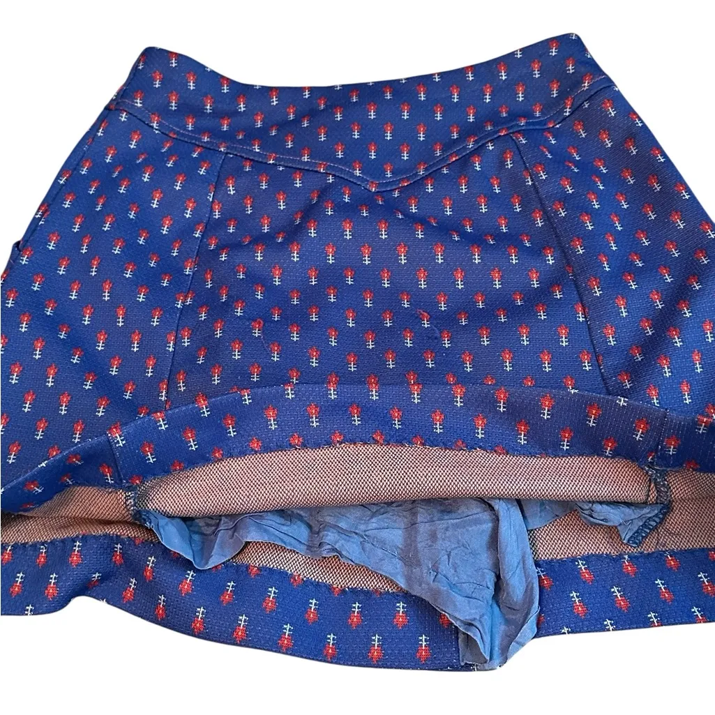 White Stag Vintage 70s Mini Skirt Skort High Waist Preppy Retro Academia Size S - Image 6