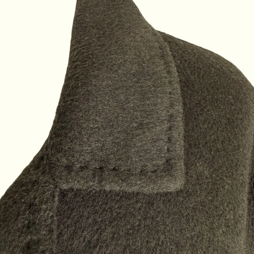 HOUSE OF HARLOW 1960 Wool Blend Cropped Jacket Olive Green Size S - Image 6