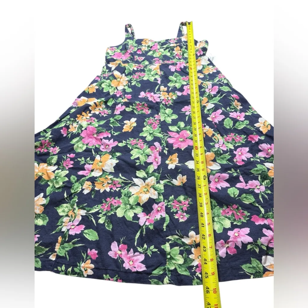 Old Navy Fit and Flare Linen Blend Midi Dress Floral Womens Large New With Tags - Image 12