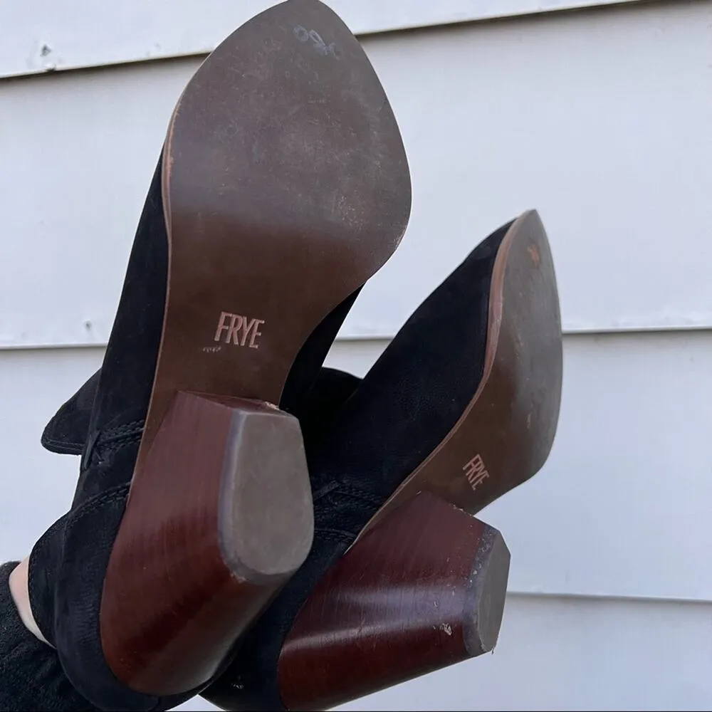 Frye Reina black suede cutout ankle booties 9.5 - Image 6