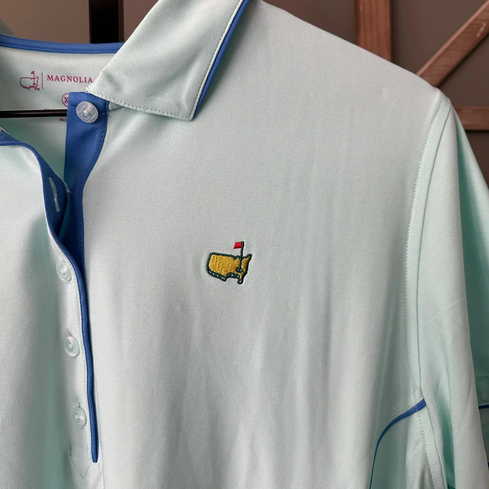 Master’s Magnolia Lane Tech Polo XL NWT Womens Blue - Image 2