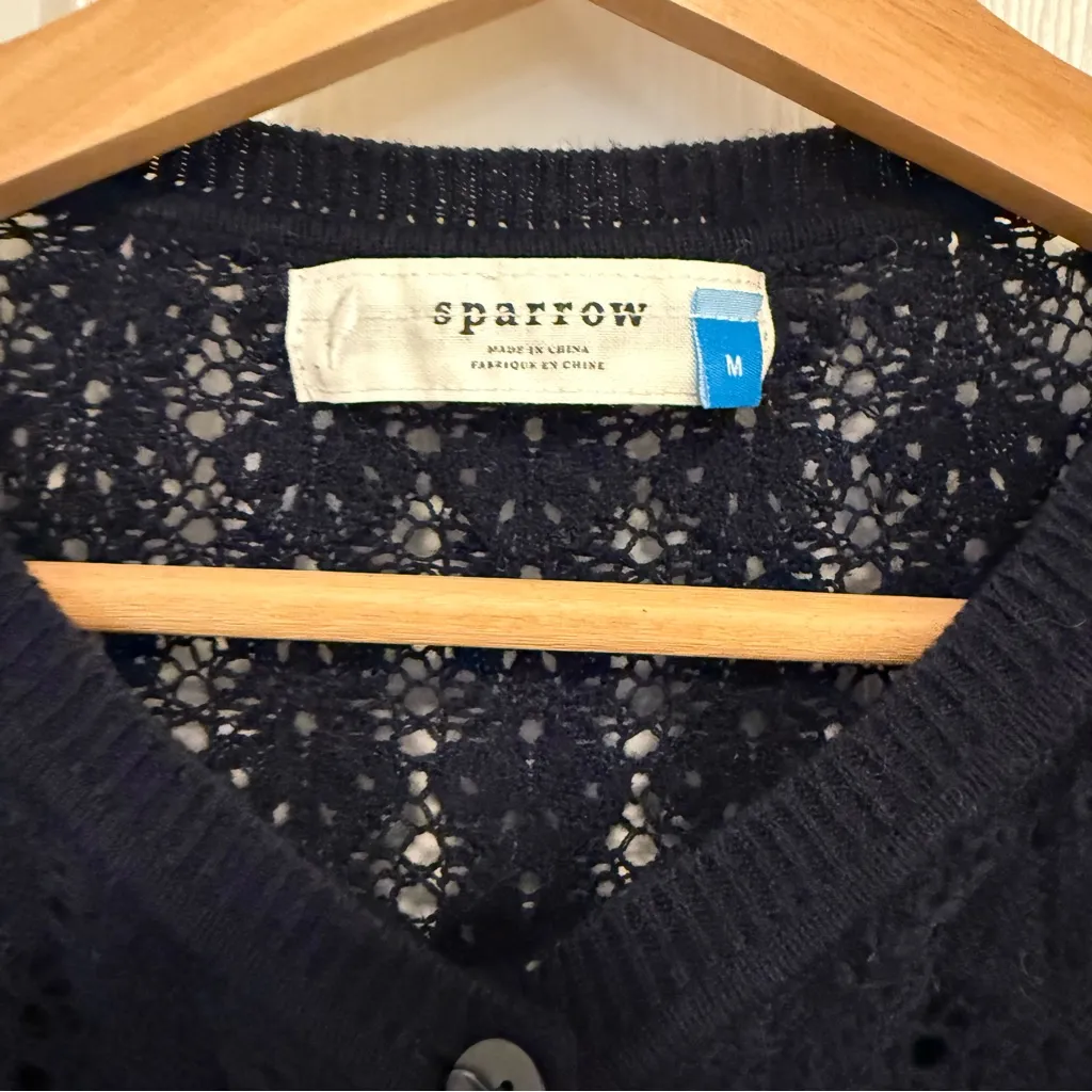 Like New Anthropologie Sparrow Pointelle Knit Cardigan - Image 3