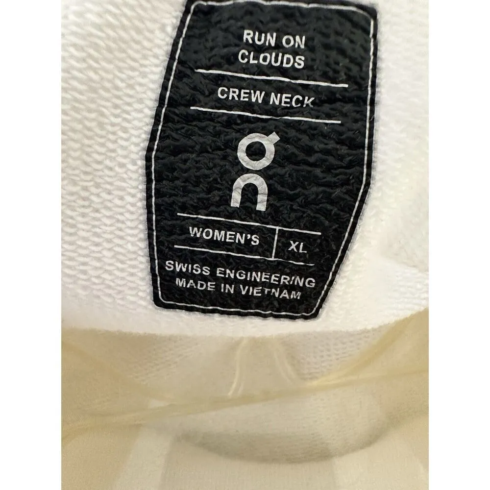 On Cloud Womens Crewneck White Sweatshirt Size XL - Image 14