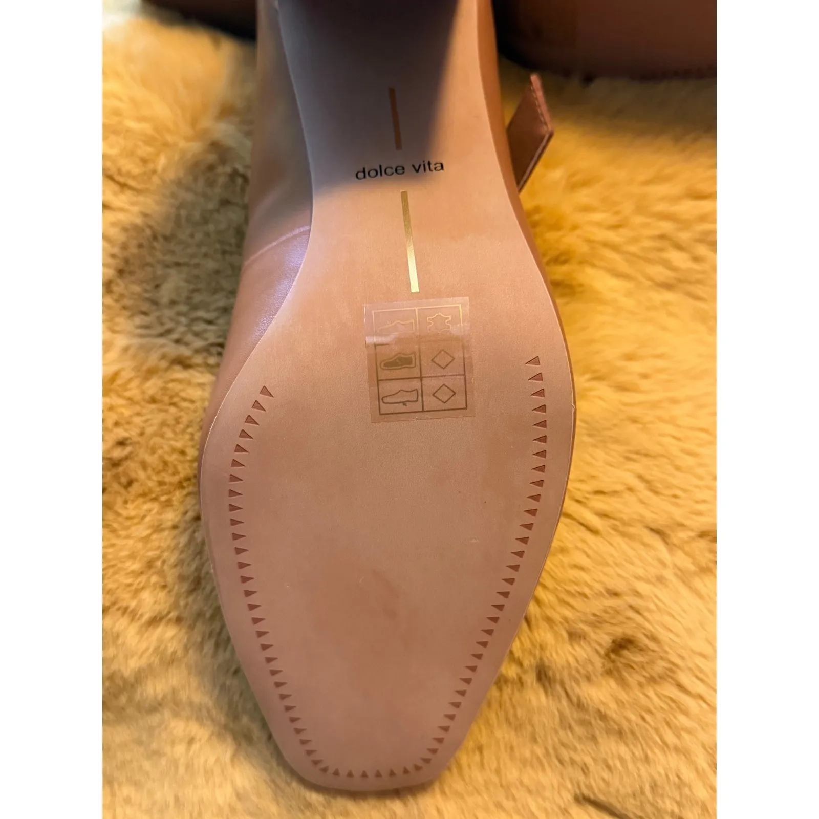 Dolce Vita Women's Lakota Tan Leather Mary Jane Block Heel Shoes Size 10, New Brown - Image 4