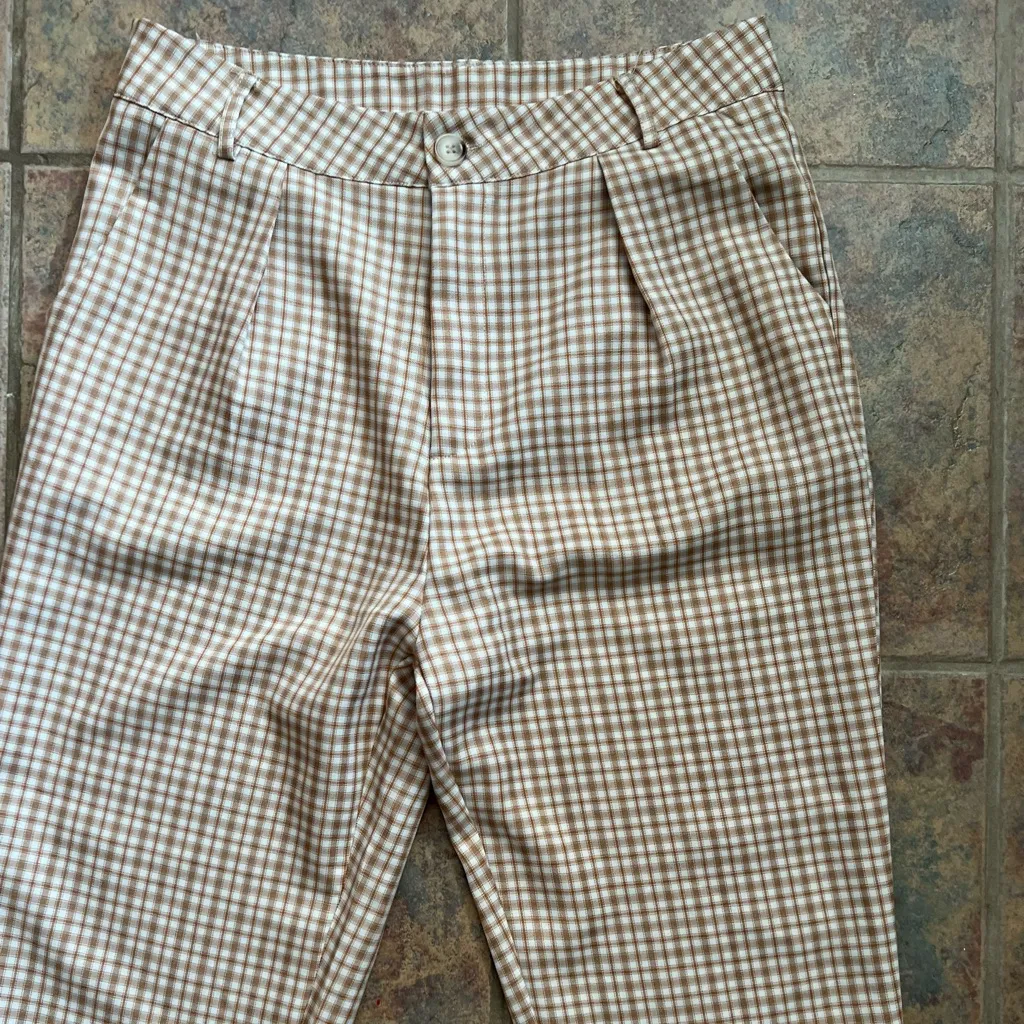 shein | large plaid pants | pastel plaid - Image 3