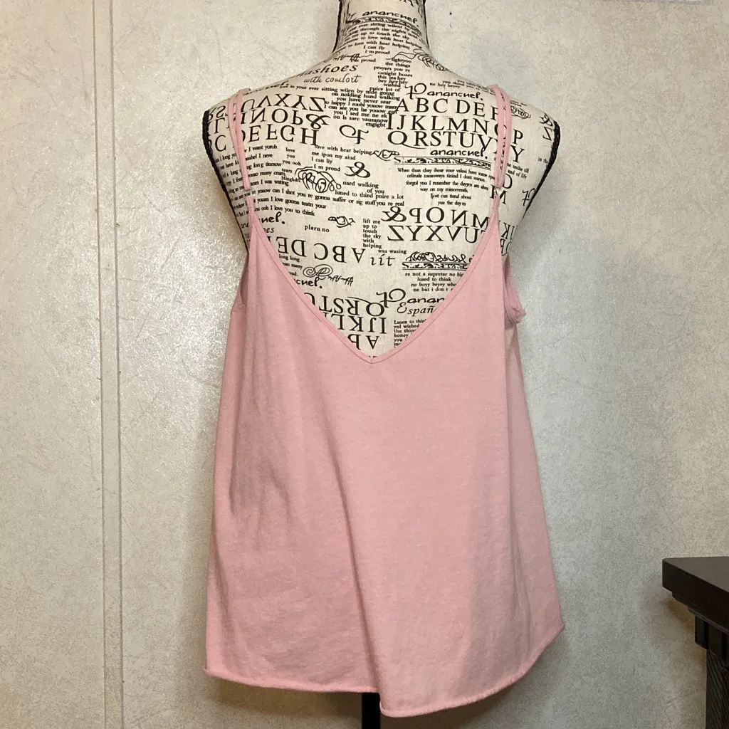 PINK Victoria's Secret Light Pink Camisole Size:L - Image 3