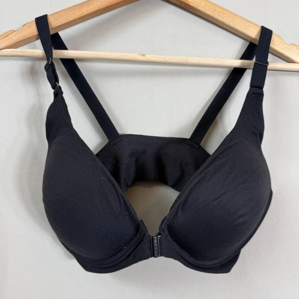 SPANX Adjustable Plunge Wireless Lift Bra Women's 34C Black Front Clasp Comfy - Image 7