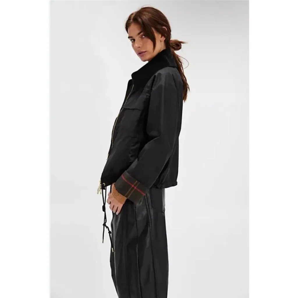 Barbour green with brown collar Beauly Waxed Jacket Black/Classic NEW - Image 2