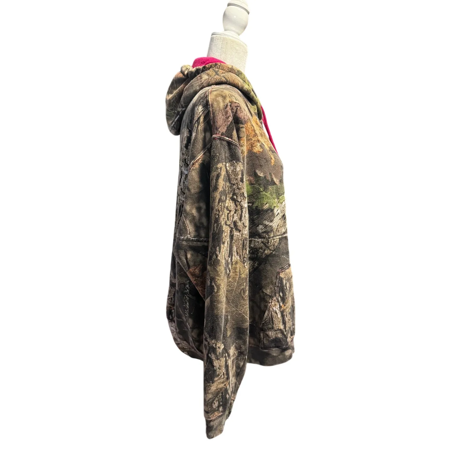 Mossy Oak Women’s Camo Hoodie – Pink Lined Hood – Size 2XL - Image 4