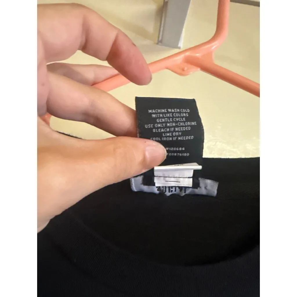 Social Collision Halloween Skeleton Ribcage Pumpkin Long Sleeve Crop Top Black L Size L - Image 5