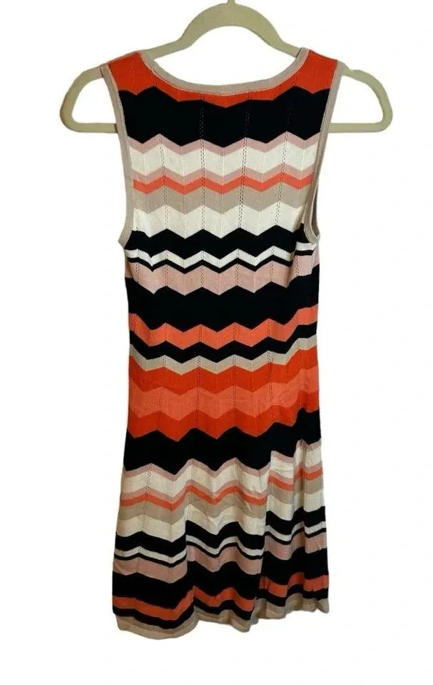 TRINA TURK CHEVRON SWEATER COCKTAIL DRESS - Image 3
