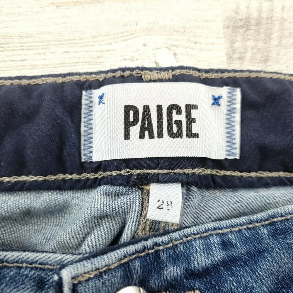 Paige Denim Women’s Jeans Donovan Medium Wash Distressed Size 28 (31x26) EUC - Image 4